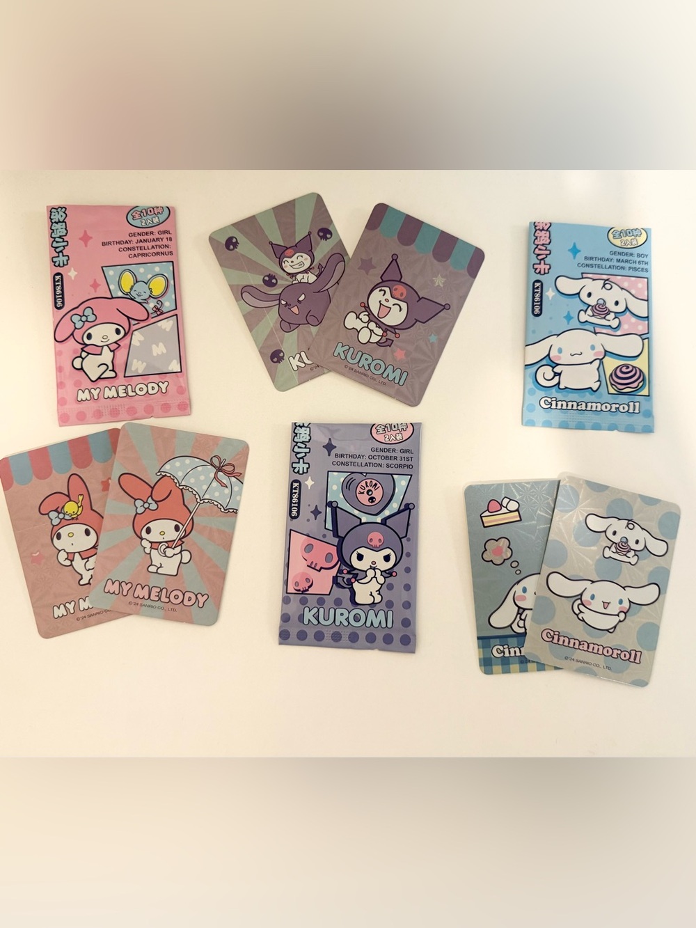 Sanrio official collectible set of cards